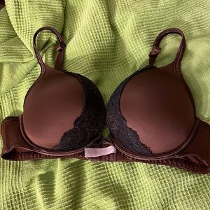 Brown and black Cacique bra 40c plunge